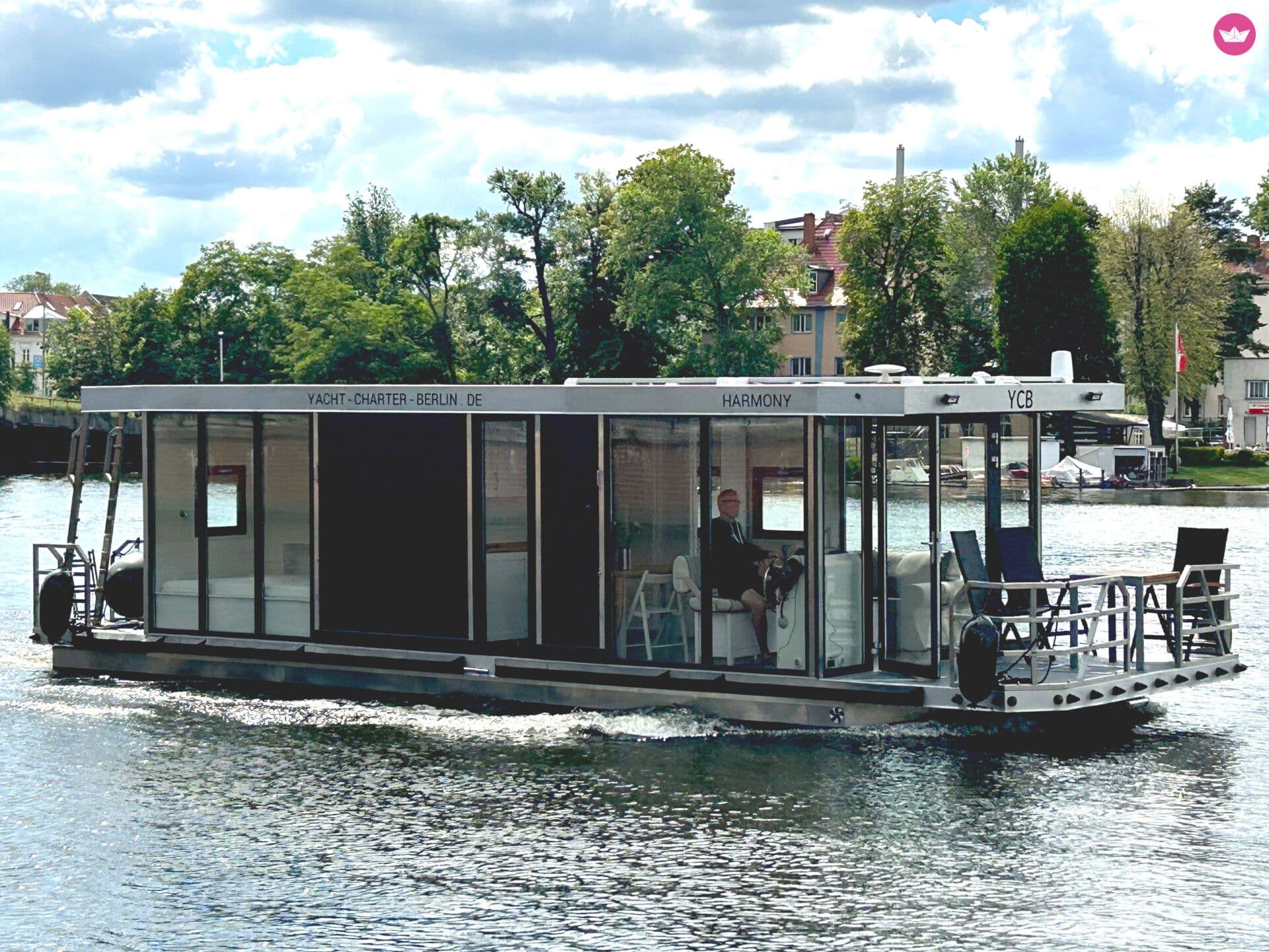 Bungalowboot / Hausboot Trimaran Blue X AL 100 – RüDersdorf