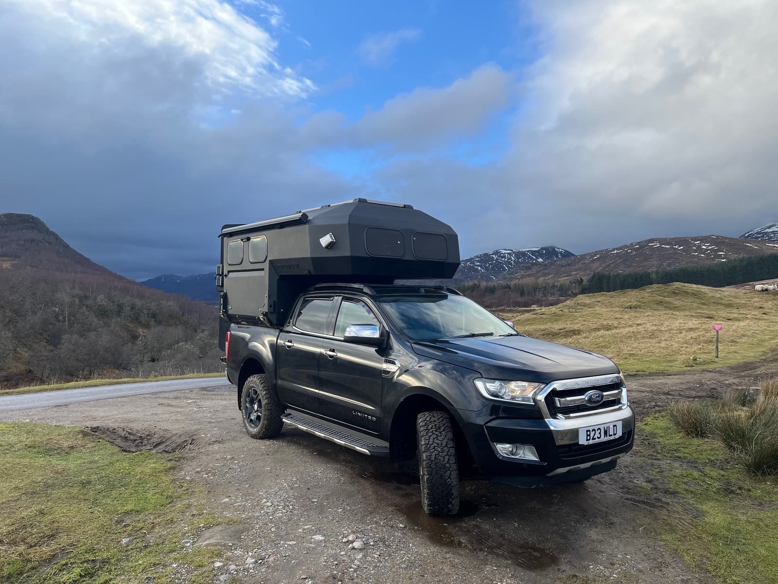 Inverness Airport - tardis camper on a pick up truck – Inverness