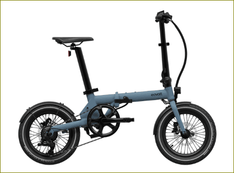 Folding E-Bike ideal for trips on bus or train.